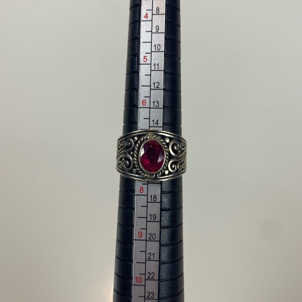 Ruby Ring 925 Sterling Silver - image 2